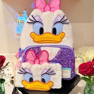 Daisy Duck Mini Backpack **AND** matching wallet!